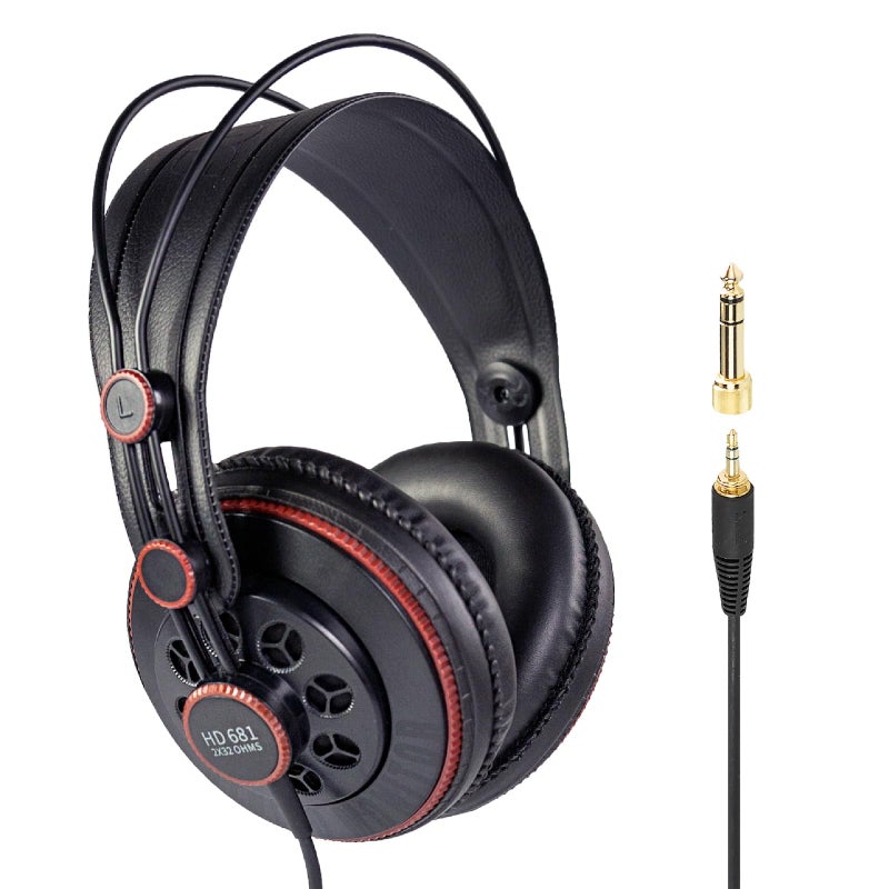 Superlux HD681 Semi-Open Studio Headphones, Wired Over-Ear with 50mm Neodymium Drivers, Single-Sided Cable, 10-30,000Hz, for Monitoring, Recording, Mixing, Podcast, Music - Image 1